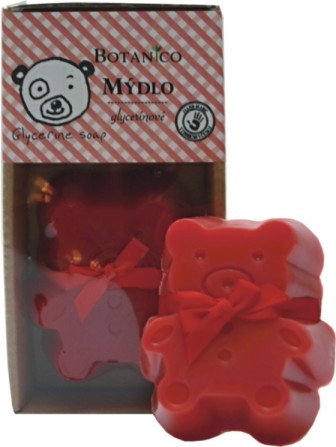 Mýdlo dětské křišťálové medvídek 85g červený